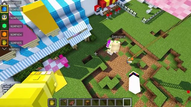 РЕБЕНОК И ДЕВУШКА Как пройти Майнкрафт, но всё чего ты коснешься исчезнет! НУБ И ПРО ВИДЕО MINECRAF смотреть онлайн