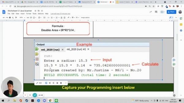 Java Programming Lesson 5:  Scanner Class Part 2 (Activities)
