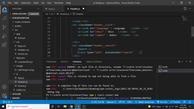 stack overflow clone part #2 using react js and redux | Header part #1 смотреть онлайн