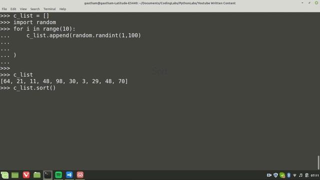 lists sorting with sort() and sorted() methods in Python смотреть онлайн