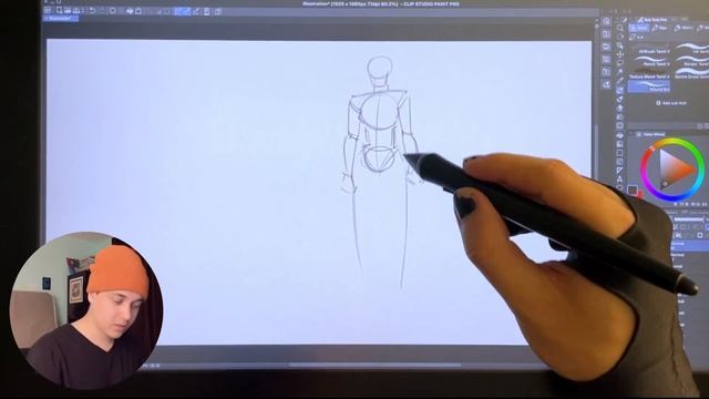 Draw Dynamic Poses [ tutorial in clip studio paint wacom ipad ] смотреть онлайн