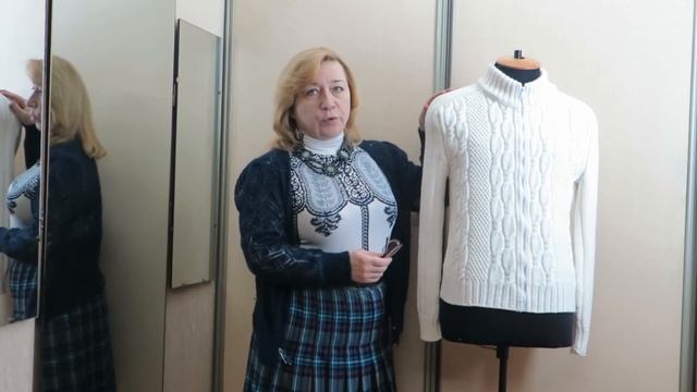 Вязание на заказ. Белый мужской кардиган смотреть онлайн