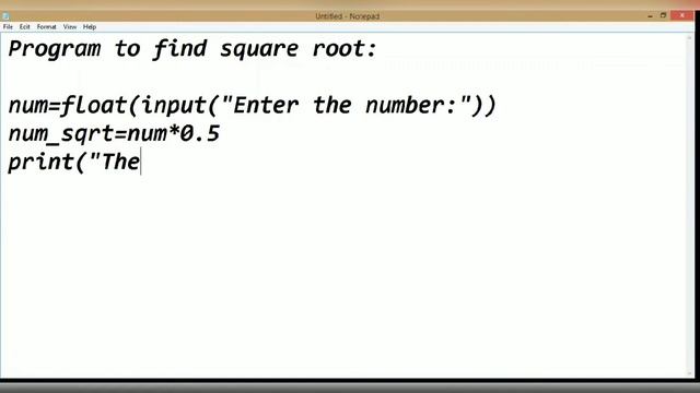 Python Tutorial | Program for Square Root смотреть онлайн