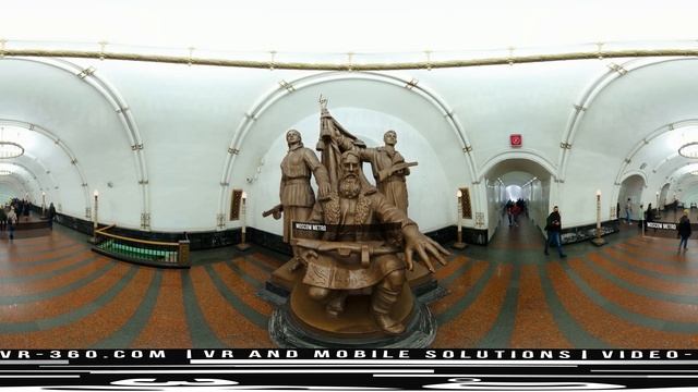 Moscow Metro, Russia. Underground palaces of Moscow (VR video 360 8K) смотреть онлайн