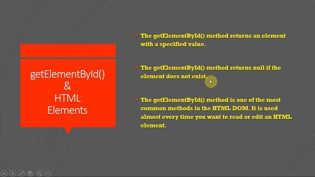 getElementById - Method смотреть онлайн