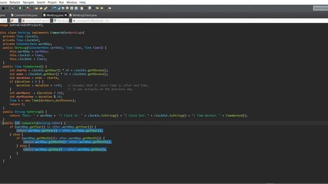 Work Log Java Program смотреть онлайн