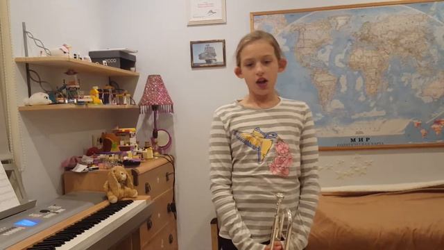 Учусь играть на трубе. Видео №5: Играю первые первые музыкальные произведения на трубе ... смотреть онлайн