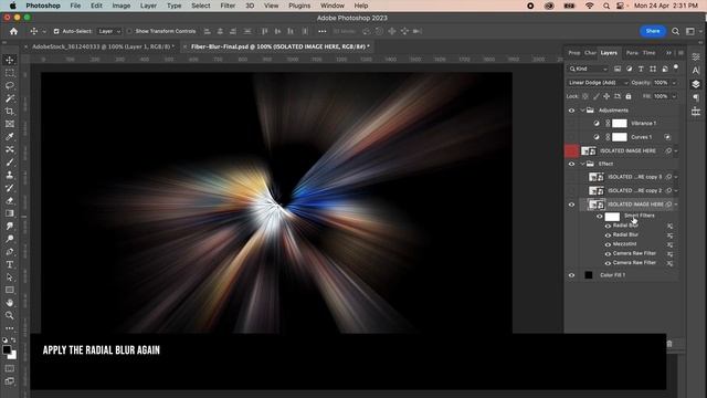 Learn how to make radial blur effect in Photoshop! смотреть онлайн