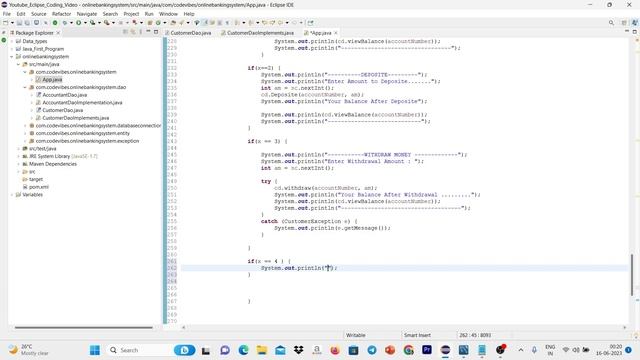 Online Banking System Part 12 Console Based Project in Java || Money Transfer смотреть онлайн