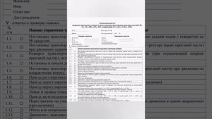 Экзаменационный лист по практическому вождению категории В по новой программе с 1 апреля 2021.