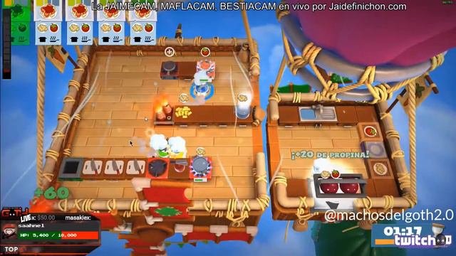 Bestia Y La Pela Tomate - COCINANDO CON LA VIEJA JAIME! Overcooked 2 En Español - GOTH