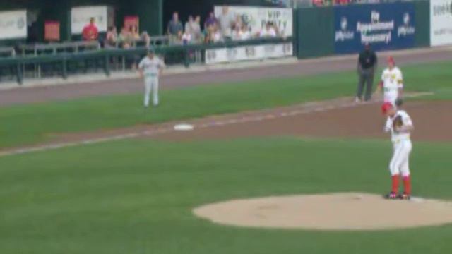1st Batter of Stephen Strasburg's Rehab start for Harrisburg Senators смотреть онлайн