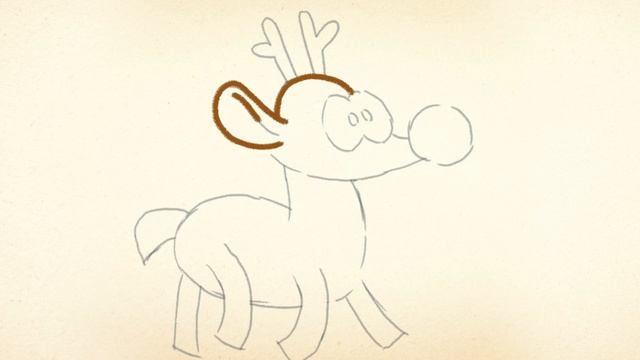 Ам Ням - рисуем новогоднюю елку, оленя, Ам-няма Деда Мороза смотреть онлайн