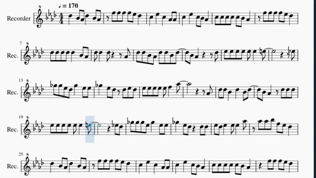 Recorder Sheet Music: How to play Gitchee Gitchee Goo by Dan Povenmire and Swampy смотреть онлайн