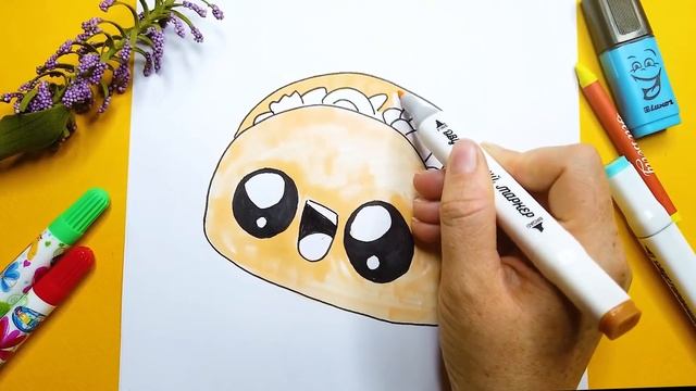 How To Draw A Funny Taco | Takosni qanday chizish mumkin | Как Нарисовать Бутерброд Для Детей смотреть онлайн