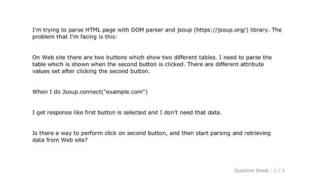 HTML : Perform click on Web page element before parsing in Java смотреть онлайн