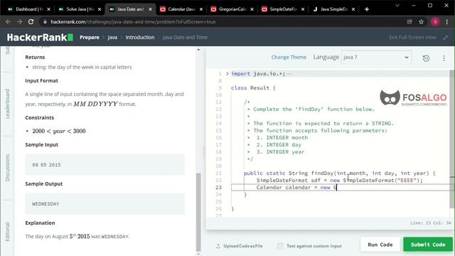 HR_Java12: Java Date and Time смотреть онлайн