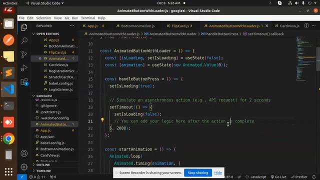 React Native Animated Button With Loader | React Native Tutorial смотреть онлайн