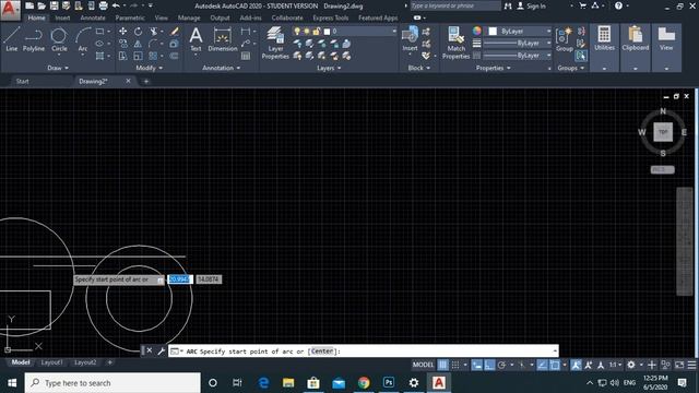 How To use Draw Tool Bar Auto CAD 2020 смотреть онлайн