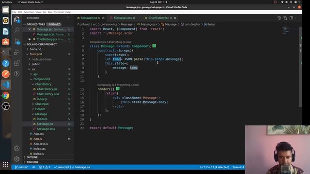 GO + REACT Fullstack App - RealTime Chat PART- 5 смотреть онлайн