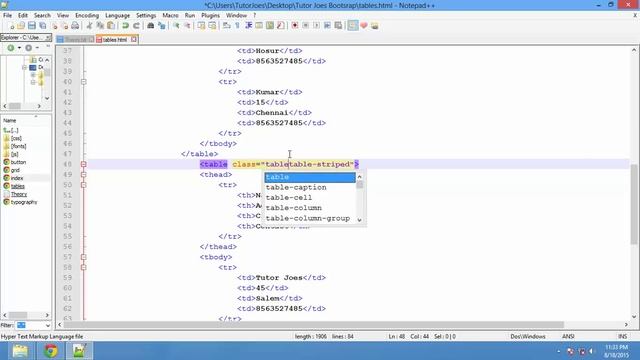 Bootstrap 3 Tables How To use in Tamil Part-5 смотреть онлайн