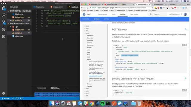 Crash Course - GET and POST requests using "fetch" смотреть онлайн