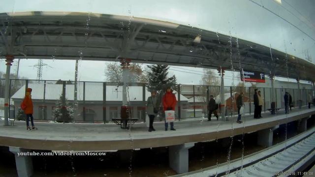 МЦК, первый снег (поездка против часовой, круг МЦК) // октябрь 2016