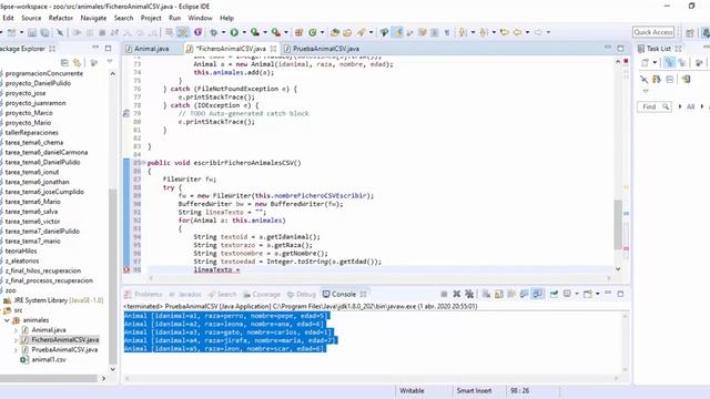 Cargar datos en Java (parte 2/3): Escribir datos hacia ficheros CSV смотреть онлайн