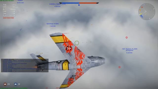 War Thunder f-2 sabre "QUICK THINKING" смотреть онлайн