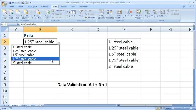 Data Validation 1 - Create Drop Down Menus in Excel смотреть онлайн