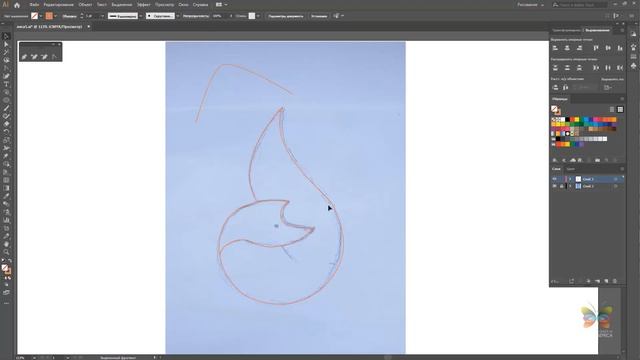 Инструмент Перо в Adobe Illustrator