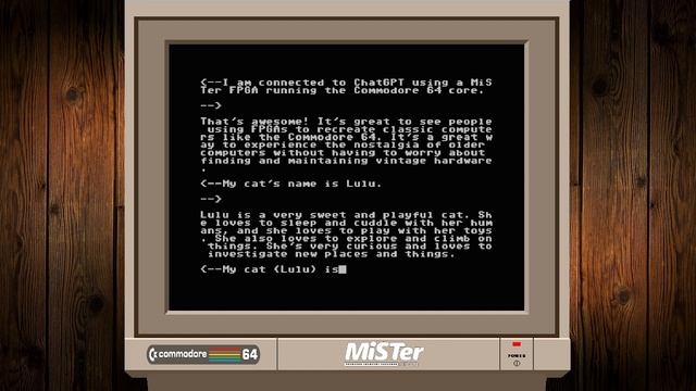 MiSTer FPGA - C=64 core - TCP Modem - ChatGPT - Pico TTS смотреть онлайн