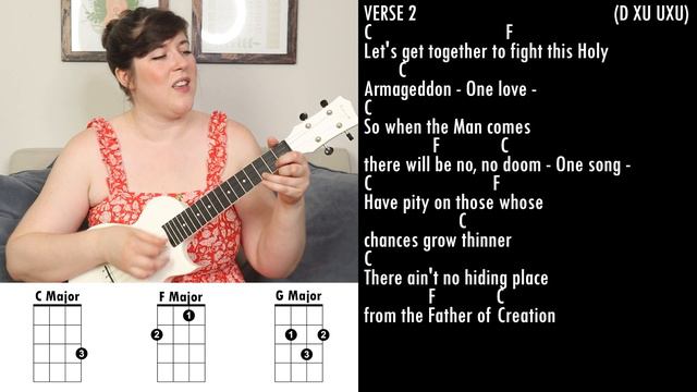 One Love by Bob Marley EASY Ukulele Play Along смотреть онлайн