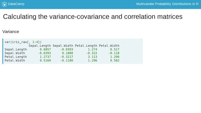 R Tutorial: Mean vector and variance-covariance matrix смотреть онлайн