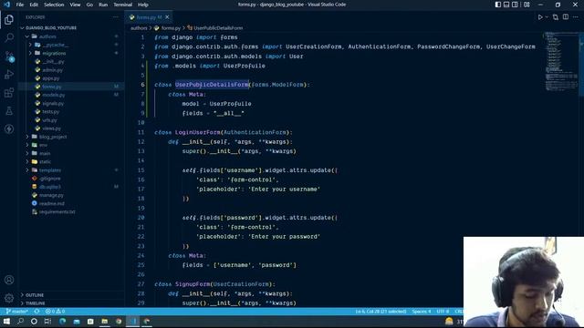 Creating form for user profile model in django смотреть онлайн