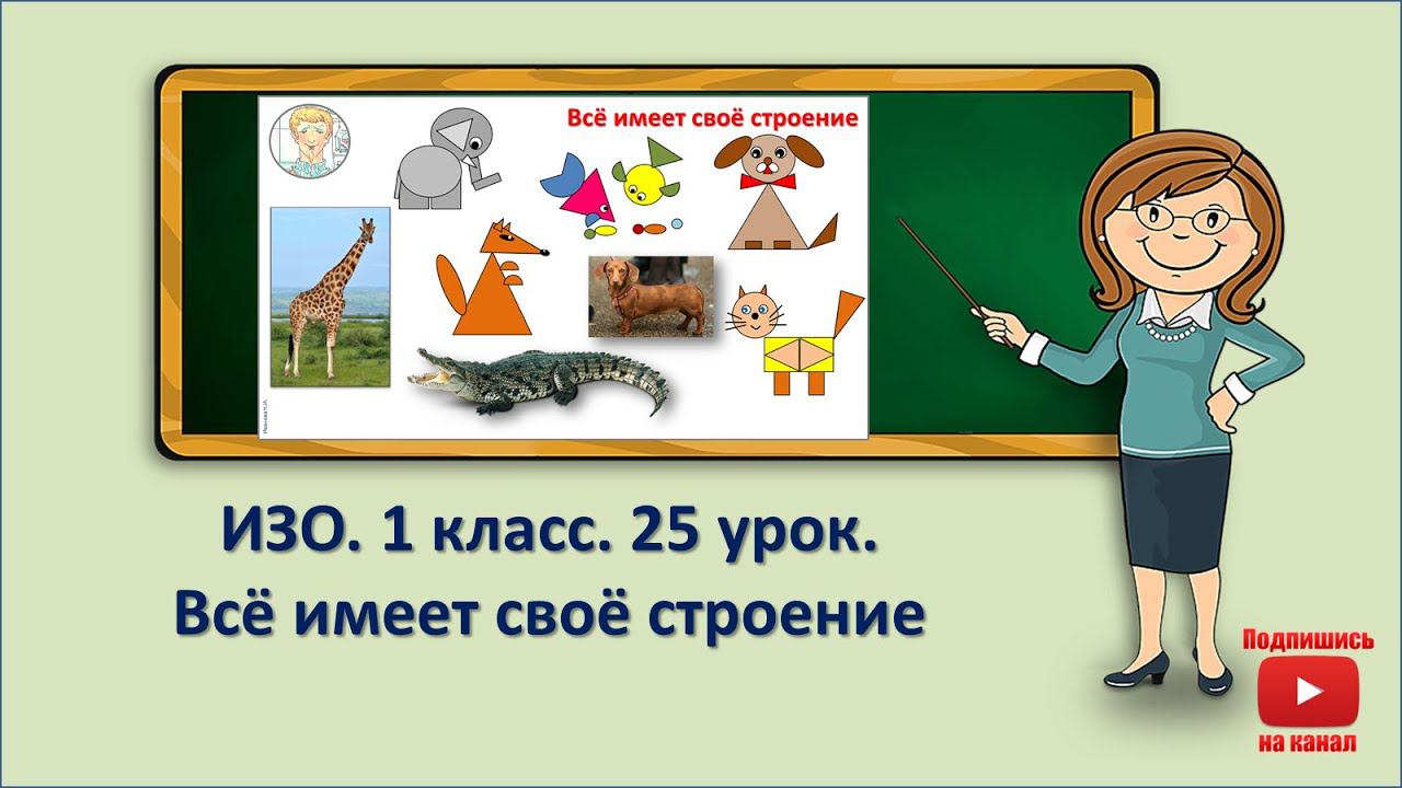1 кл.ИЗО. 25 урок. Всё имеет своё строение смотреть онлайн
