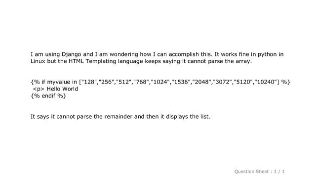 HTML : Python Value in List смотреть онлайн
