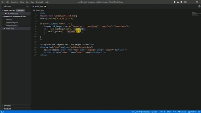 Upload and Compress Multiple Images in PHP смотреть онлайн