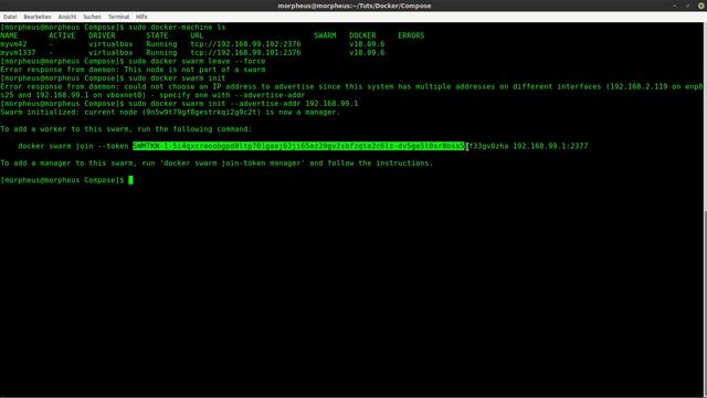 Docker Tutorial #33 - Einen Swarm Erstellen
