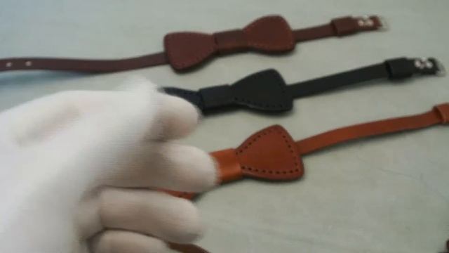 Галстук-бабочка из натуральной кожи. Обзор изделий из кожи ручной работы. смотреть онлайн
