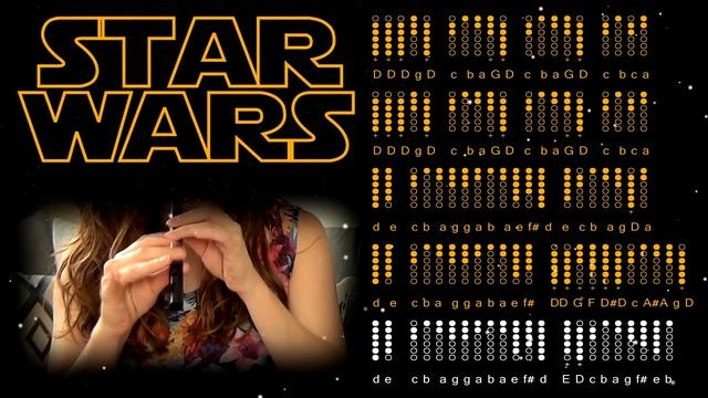 STAR WARS THEME TUNE - How To Play On Tin Whistle (Tabs & Notes) смотреть онлайн