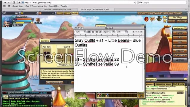 Pockie Ninja - Tutorial How to Synthesize Orange Outflits смотреть онлайн
