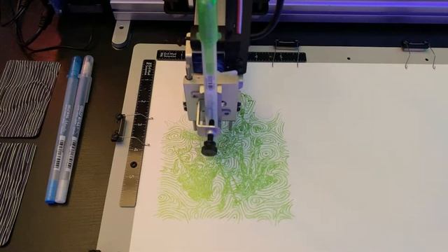Generative Flow Field Bluebonnet Drawing // AxiDraw Timelapse // May Postcard Plotter Print Club смотреть онлайн