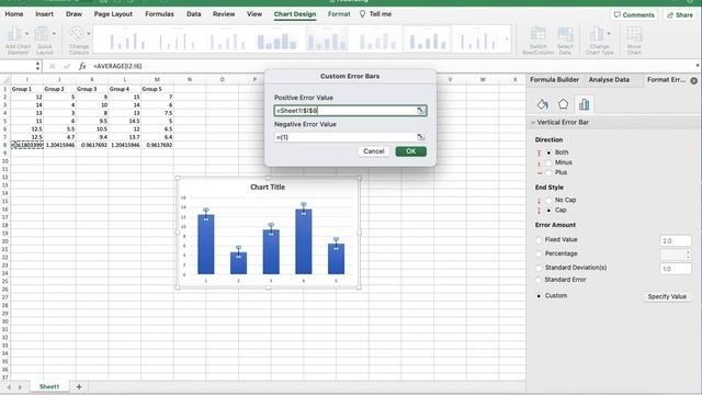 Excel/Average/Standard deviation/ Error bars/ graph/ mac-apple смотреть онлайн