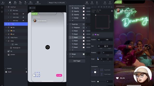ProtoPie hold and drag interaction #advanced смотреть онлайн