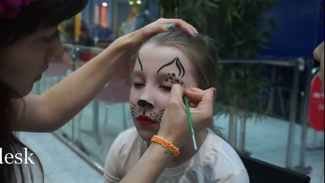 Аквагрим "Кошечка". Мастер-класс от Дарьи Вертеповой. Ростов-на-Дону смотреть онлайн