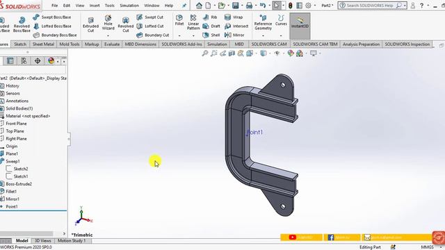 Stresses in C Bar | Stress Components | Solidworks Simulation | Lab 1.3 (English) смотреть онлайн