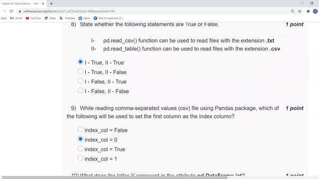 Python for Data Science | NPTEL | Week 3 | assignment 3 Solution | Jan 2021 смотреть онлайн