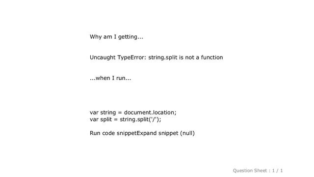 jQuery : What is causing the error `string.split is not a function`? смотреть онлайн