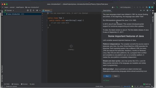Learn Java with Intellij EduTools смотреть онлайн